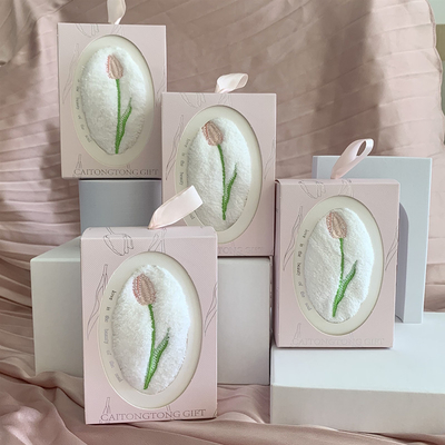 Ins Style Tulp Handdoek Uniek Vrouwendag Souvenir voor Landbouwliefhebbers