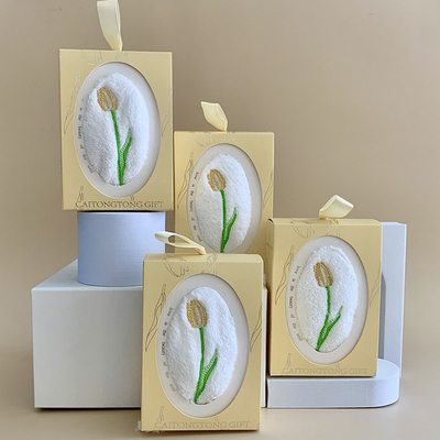 Ins Style Tulp Handdoek Uniek Vrouwendag Souvenir voor Landbouwliefhebbers