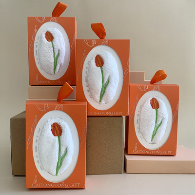 Ins Style Tulp Handdoek Uniek Vrouwendag Souvenir voor Landbouwliefhebbers