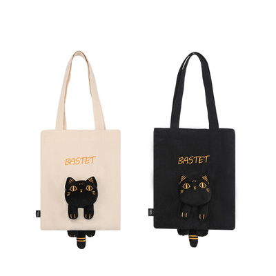Logo van de klant Gaia Anderson Kat Canvas Tas Plush Schoudertas Diagonale Straddle Tas
