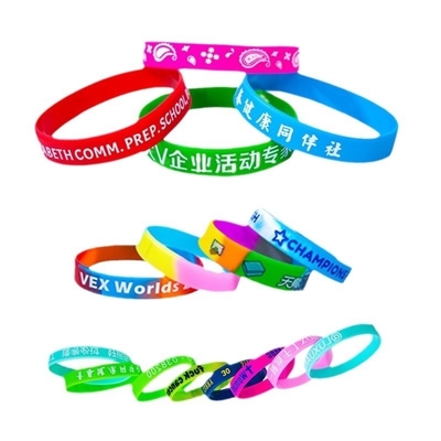 LED licht nieuwigheid cadeautjes siliconen polsband met lichtgevende letters en aangepaste kleur