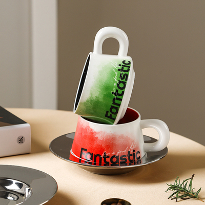 Capaciteit Waterbeker Grote Latte Art Cup in Fantesi-serie voor op maat gemaakte zakelijke geschenken