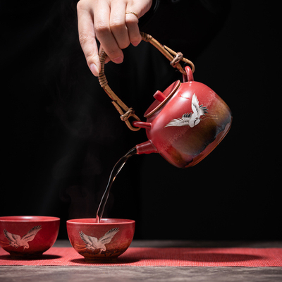 Xianhe Yangwen Theepot Alcohol Lamp Thee Warmer Set Bedrijfscadeau met 1 kleurenprinter