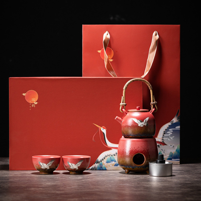 Xianhe Yangwen Theepot Alcohol Lamp Thee Warmer Set Bedrijfscadeau met 1 kleurenprinter
