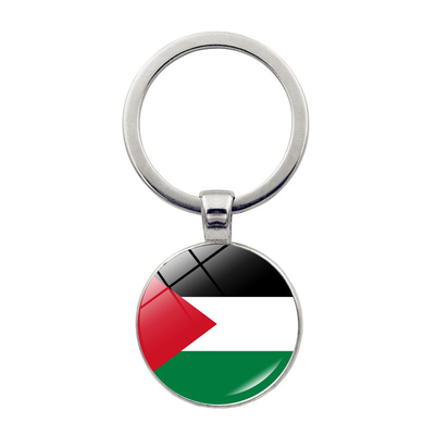 Zink Alloy Metal Nationale vlag Sleutelhanger Hanger Kristal Sleutelhanger Sieraden Kaart Hot Trend