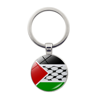 Zink Alloy Metal Nationale vlag Sleutelhanger Hanger Kristal Sleutelhanger Sieraden Kaart Hot Trend