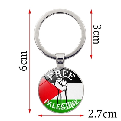 Zink Alloy Metal Nationale vlag Sleutelhanger Hanger Kristal Sleutelhanger Sieraden Kaart Hot Trend