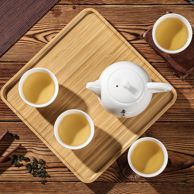 Elegant Dragon Boat Festival Souvenir Draagbare theeset met potkoppen Tray Handdoek en tas