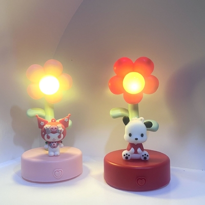 Zilkscherm gedrukte zonnebloem cartoon pop hars tafellantaarn voor &quot;Dank je&quot; cadeautjes