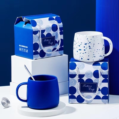 Gepersonaliseerd logo geaccepteerd Geful Home Klein Blauwe mok Kleur Boxrac voor jaargelegenheid