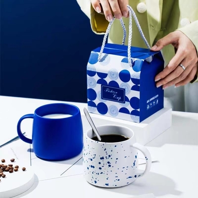 Gepersonaliseerd logo geaccepteerd Geful Home Klein Blauwe mok Kleur Boxrac voor jaargelegenheid