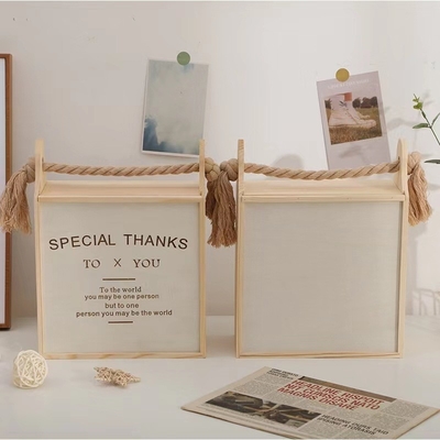 Nieuwheid Geschenken Einde Houten mand Draagtas met hennep touw en Afsluiting Gelegenheid