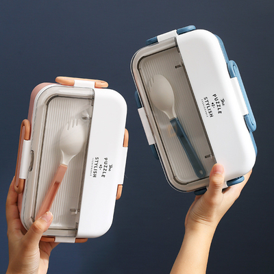 Custom Logo 304 roestvrij staal Split Bento Box met waterverwarming en tafelgerei Ideaal