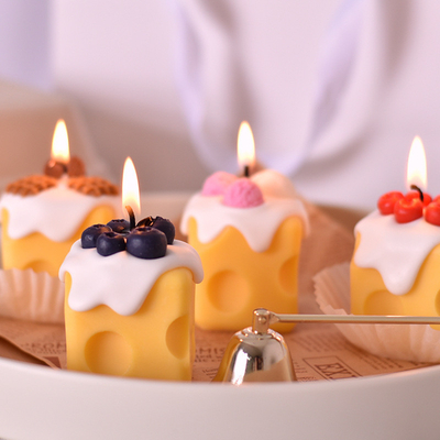 Stone Style schattig kaas aromatherapie kaars Handheld cadeau doos voor meisjes verjaardag vreugde
