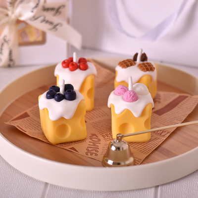 Stone Style schattig kaas aromatherapie kaars Handheld cadeau doos voor meisjes verjaardag vreugde