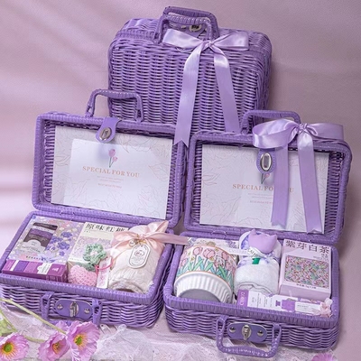 Geavanceerde handheld paarse picknickmand ideaal voor activiteiten en vrouwen verjaardagscadeaus