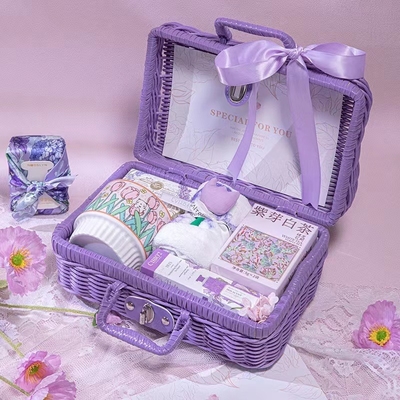 Geavanceerde handheld paarse picknickmand ideaal voor activiteiten en vrouwen verjaardagscadeaus