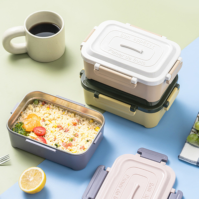304 Roestvrij staal verzegelde lunchbox eenvoudig verzegelbaar en draagbaar voor werknemersvoordelen