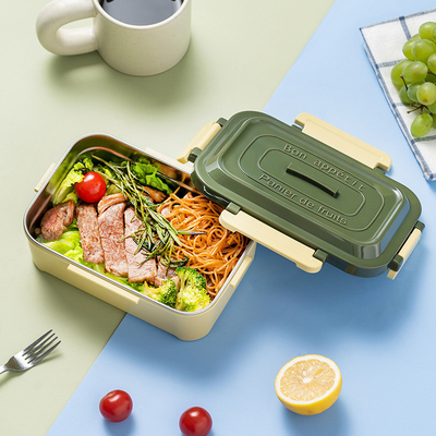 304 Roestvrij staal verzegelde lunchbox eenvoudig verzegelbaar en draagbaar voor werknemersvoordelen