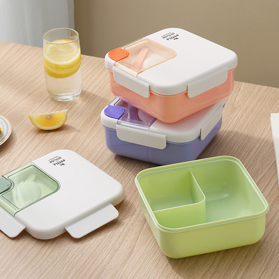Organiseer uw maaltijden in stijl Draagbare vierkant plastic lunchdoos voor cadeautjes voor werknemers
