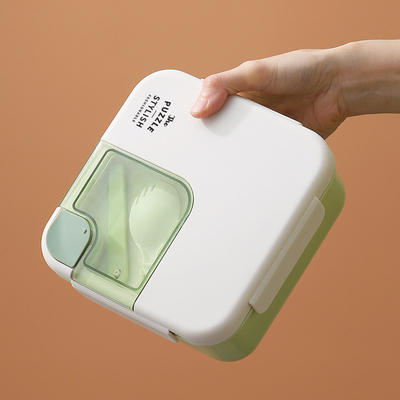 Organiseer uw maaltijden in stijl Draagbare vierkant plastic lunchdoos voor cadeautjes voor werknemers