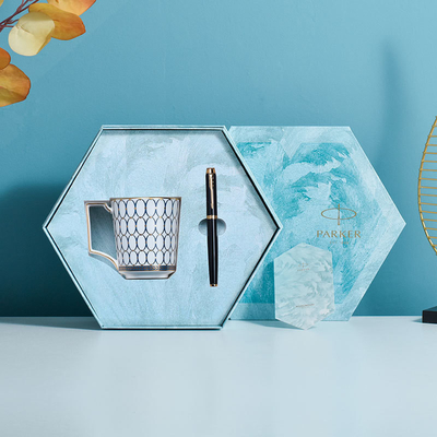 IM Pure Black Liya Gold Clip Pearl Pen Wedgwood Gold Roze Jeugd Blauwe Mug Set voor Event