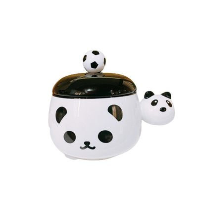 Silk Screen Printing Technieken voor Graphics Schattig Zwart en Wit Chubby Mug B2B Gift