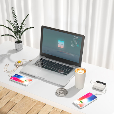 Draagbare koffiekopjes Phantom Fast Charging Power Bank 10000mAh Eén tot drie data kabels Perfect voor zaken