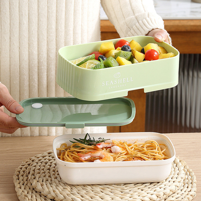 Werkbeurs Kleine cadeaubureauproducten 2 Kleurgrafiek Druk Dubbellaag Lunchbox