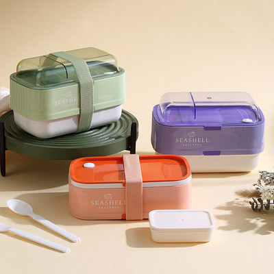 Werkbeurs Kleine cadeaubureauproducten 2 Kleurgrafiek Druk Dubbellaag Lunchbox