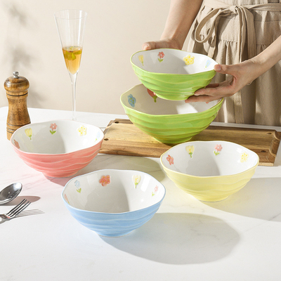 7 inch keramische noedelschaal voor huishoudelijk tafelgerei evenement geschenk en zijde-schermprinten