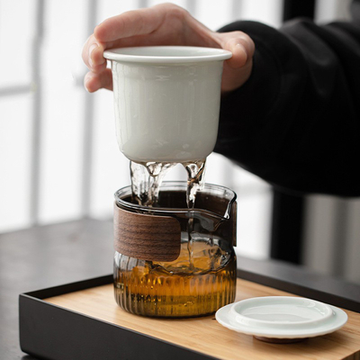 Presentatie Geschenk Set Dongli Travel Express Cup Set Draagbare Ronde Tas Een Pot Drie Cup Business Tea Set Gift