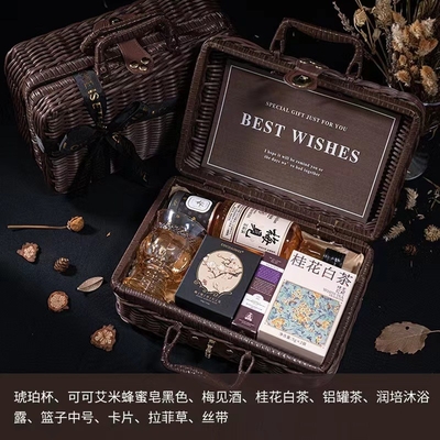 Hotel &amp; Resort Business Gift Set Koffie Wijnstok met 1 kleurengrafiek