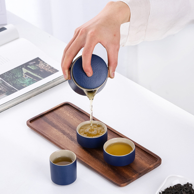 Verbeter je thee tijd met onze draagbare Black Pottery Kung Fu Set onderwijs gericht