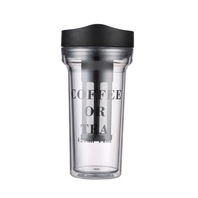 Draagbare koude extractiebeker 420 ml met filter scherm koude bubbelbeker praktisch handgeschenk