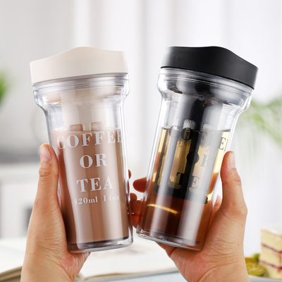 Draagbare koude extractiebeker 420 ml met filter scherm koude bubbelbeker praktisch handgeschenk