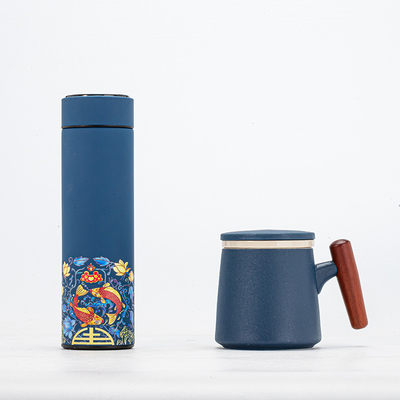 Vier stukken zakelijk cadeautje Set Notebook Pen Bookmark en paraplu met aangepast logo