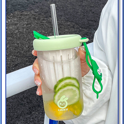 Theeseparatie Theekop 500 ml Hoog uitziende koude extractiebeker met stro-waterbeker Activiteit cadeau