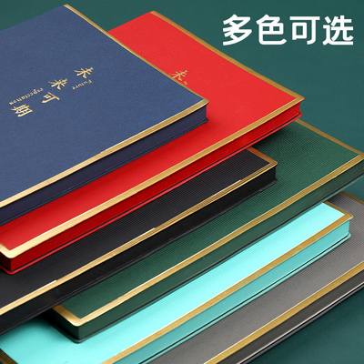 Geel zakelijk lederen geschenkdoosje met twee stukken notebookset handtekeningpen