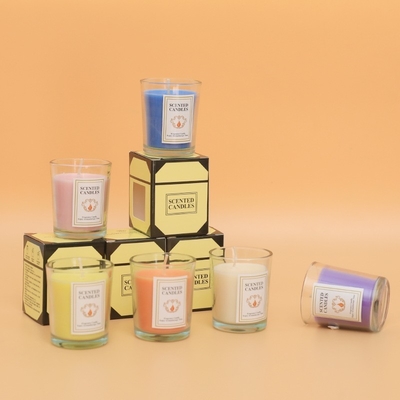 Alumni Relaties Glasbeker Aromatherapie Kaars Kleurrijke Langdurige Wierook Kaars Vloer Promotie Gift