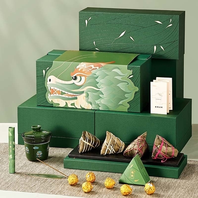 Dragon Pearl Theebollen en Mugwort Geur Theeset in een op maat gemaakte plastic doos