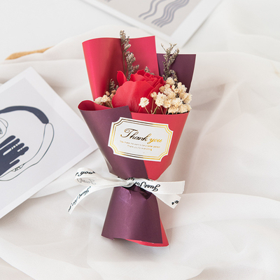 4 Kleurgrafieken Geprinte Festival Boeket Zeep Bloem Perfect voor Back to School Gift