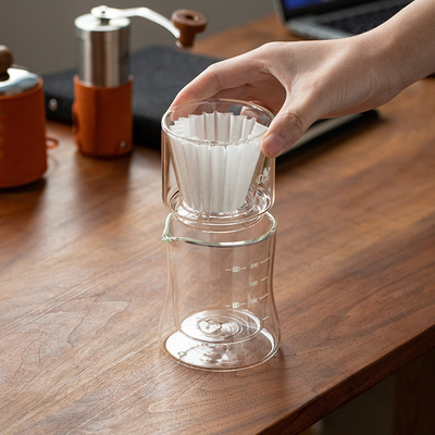 Star Clear Drip Pot Coffee Set voor de landbouw Geen handvatpot en bonenmaler inbegrepen