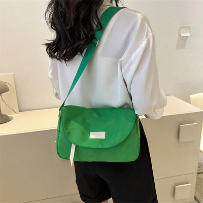 Klantenlogo Modieus Pendeltas Vaste Kleur Eenvoudige Crossbody Tas Werknemer Geschenk