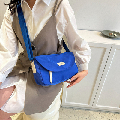 Klantenlogo Modieus Pendeltas Vaste Kleur Eenvoudige Crossbody Tas Werknemer Geschenk