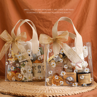Hotel en resort cadeautjes Little Daisy Handheld PVC boog lint cadeau doos voor Godin Dag
