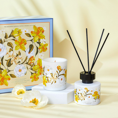 Klanten logo aromatherapie cadeau doos set essentiële olie kaars voor vrouwen souvenir cadeautjes