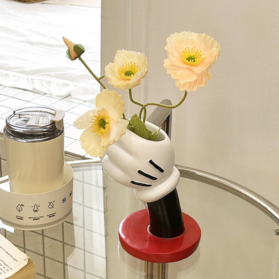 Unieke logo design Moderne minimalistische Mickey Hand Vase voor creatieve Home Art Decoratie