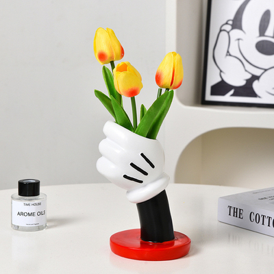 Unieke logo design Moderne minimalistische Mickey Hand Vase voor creatieve Home Art Decoratie