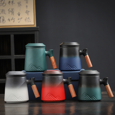 Fu Lu Storage Fast Cup Set in Draagbare Lederen Geschenkdoos Perfect voor speciale gelegenheden
